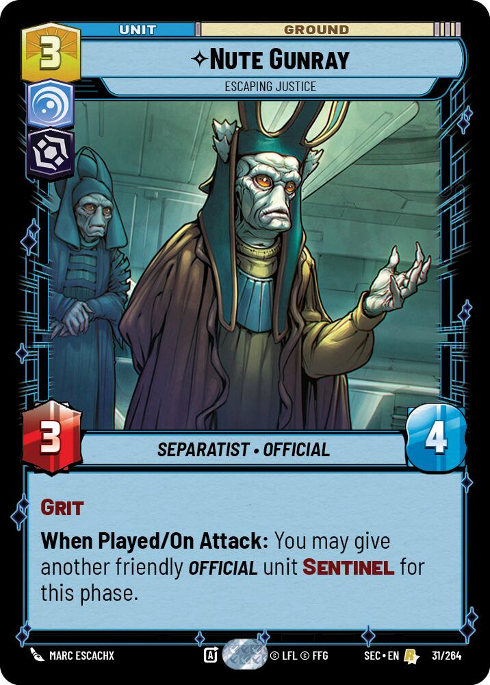 Nute Gunray - Escaping Justice (31/264) (31/264) [Secrets of Power] - The Mythic Store | 24h Order Processing
