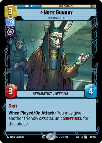 Nute Gunray - Escaping Justice (31/264) (31/264) [Secrets of Power] - The Mythic Store | 24h Order Processing
