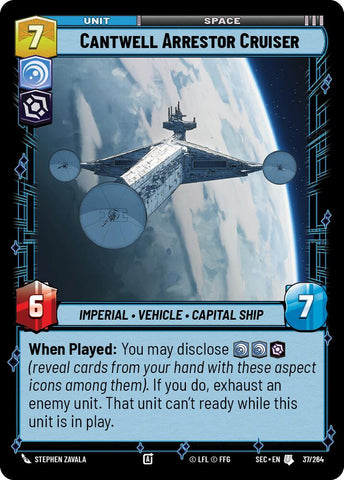Cantwell Arrestor Cruiser (37/264) (37/264) [Secrets of Power] - The Mythic Store | 24h Order Processing