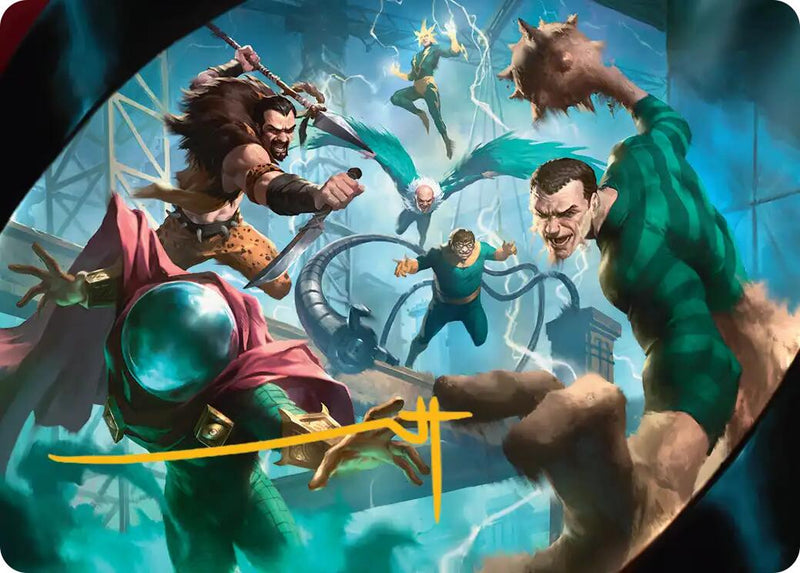 Behold the Sinister Six! Art Card (7/54) (Gold-Stamped Signature) [Marvel's Spider-Man Art Series] - The Mythic Store | 24h Order Processing