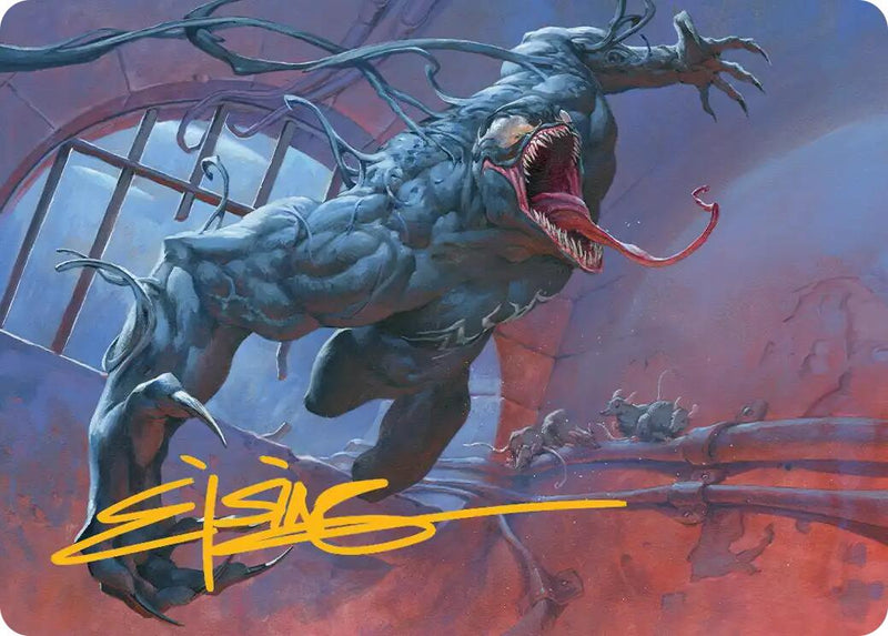 Venom, Evil Unleashed Art Card (Gold-Stamped Signature) [Marvel's Spider-Man Art Series] - The Mythic Store | 24h Order Processing