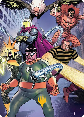 Behold the Sinister Six! Art Card (45/54) (Gold-Stamped Planeswalker Symbol) [Marvel's Spider-Man Art Series] - The Mythic Store | 24h Order Processing