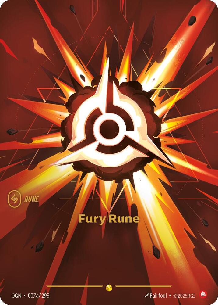 Fury Rune (Alternate Art) (007a/298) [Origins] - The Mythic Store | 24h Order Processing