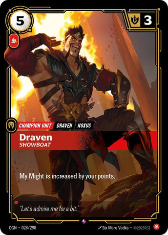 Draven - Showboat (028/298) [Origins] - The Mythic Store | 24h Order Processing