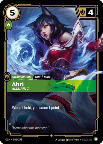 Ahri - Alluring (066/298) [Origins] - The Mythic Store | 24h Order Processing