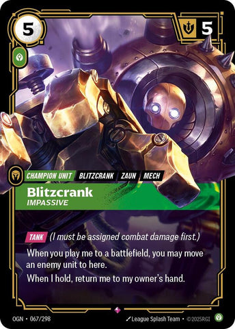 Blitzcrank - Impassive (067/298) [Origins] - The Mythic Store | 24h Order Processing