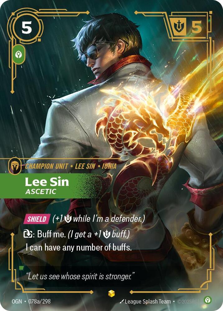 Lee Sin - Ascetic (Alternate Art) (078a/298) [Origins] - The Mythic Store | 24h Order Processing