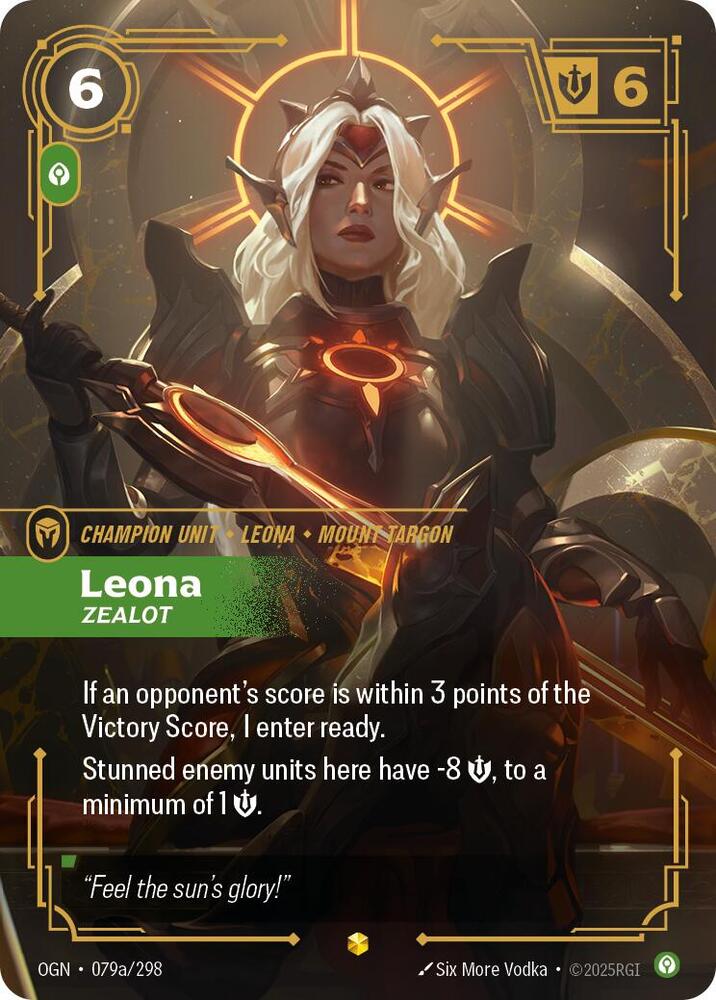 Leona - Zealot (Alternate Art) (079a/298) [Origins] - The Mythic Store | 24h Order Processing