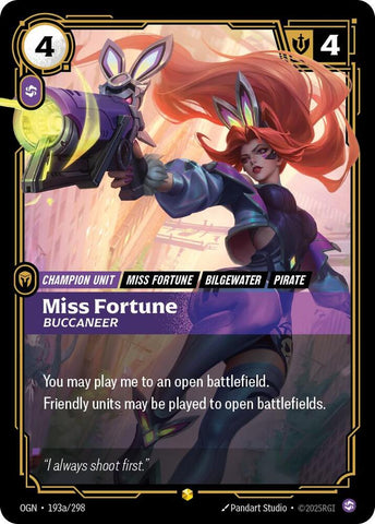 Miss Fortune - Buccaneer (Alternate Art) (193a/298) [Origins] - The Mythic Store | 24h Order Processing