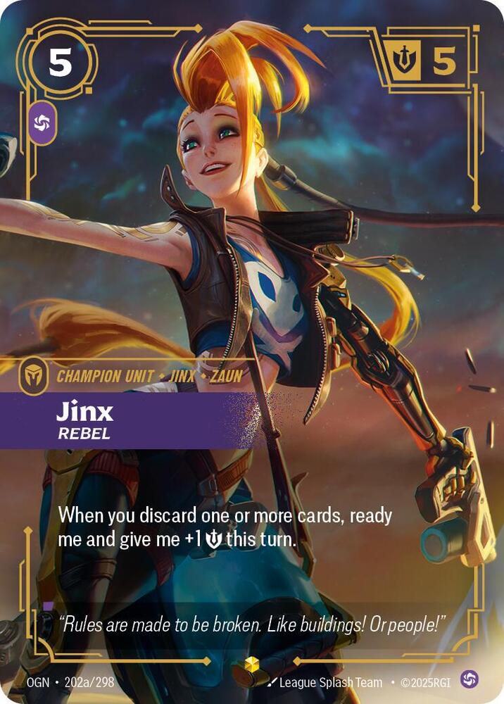 Jinx - Rebel (Alternate Art) (202a/298) [Origins] - The Mythic Store | 24h Order Processing