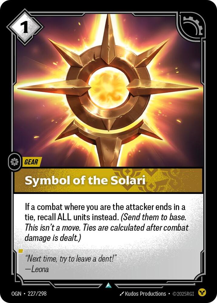 Symbol of the Solari (227/298) [Origins] - The Mythic Store | 24h Order Processing