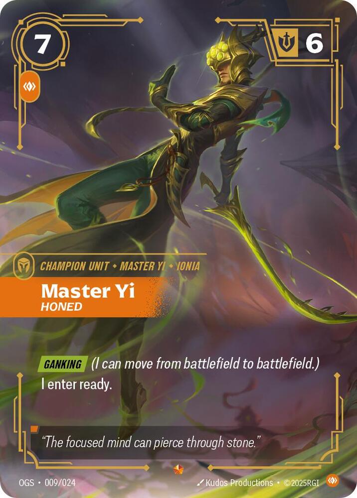 Master Yi - Honed (009/024) [Origins: Proving Grounds] - The Mythic Store | 24h Order Processing