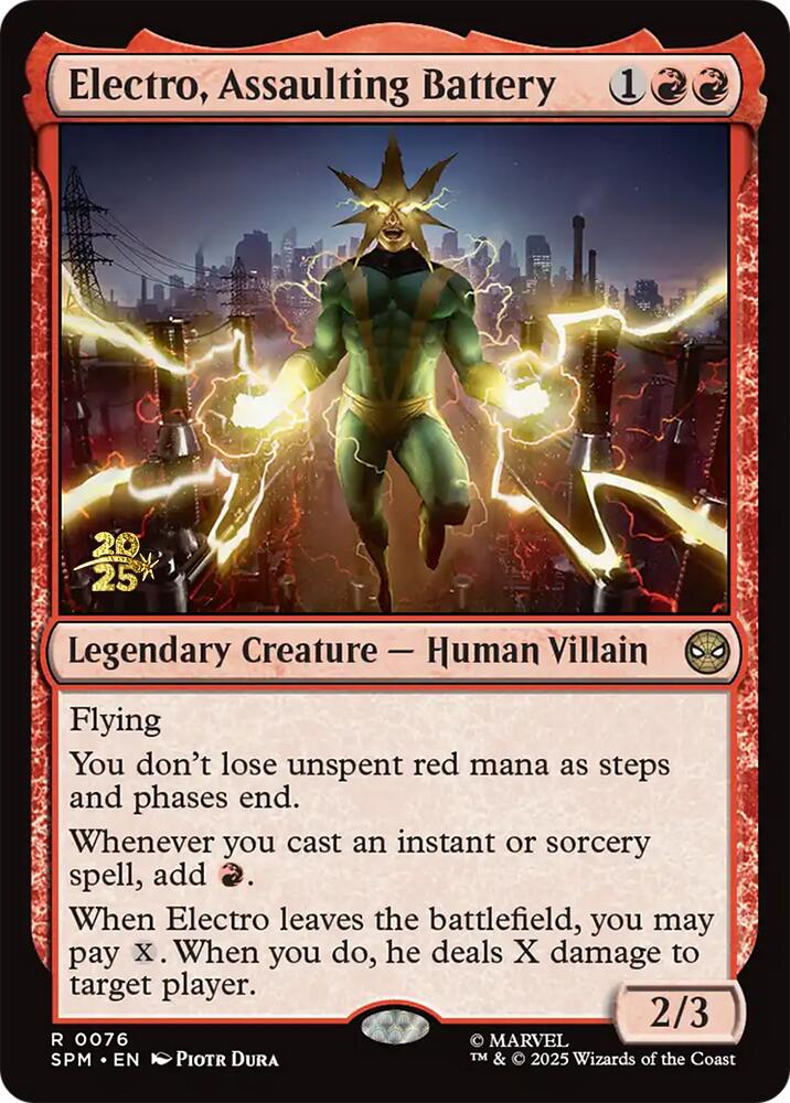 Electro, Assaulting Battery [Marvel's Spider-Man Prerelease Promos] - The Mythic Store | 24h Order Processing