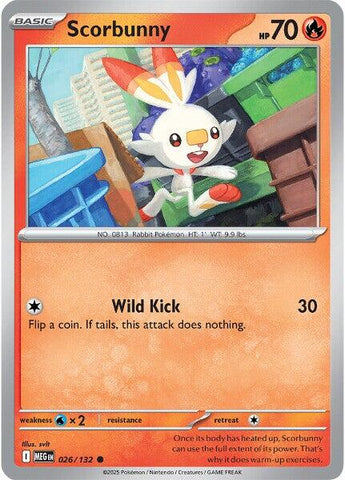 Scorbunny (026/132) [Mega Evolution: Base Set] - The Mythic Store | 24h Order Processing