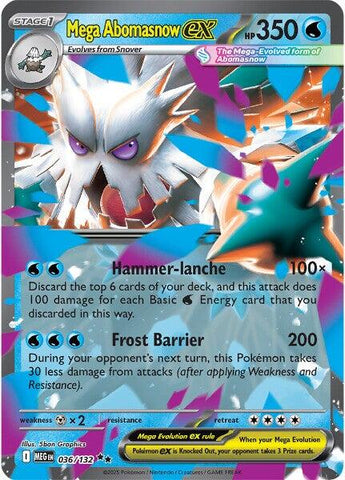 Mega Abomasnow ex (036/132) [Mega Evolution: Base Set] - The Mythic Store | 24h Order Processing