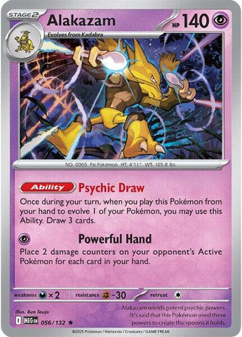 Alakazam (056/132) [Mega Evolution: Base Set] - The Mythic Store | 24h Order Processing