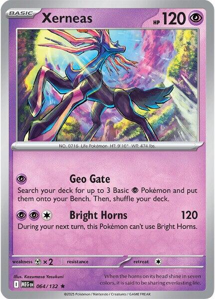 Xerneas (064/132) [Mega Evolution: Base Set] - The Mythic Store | 24h Order Processing