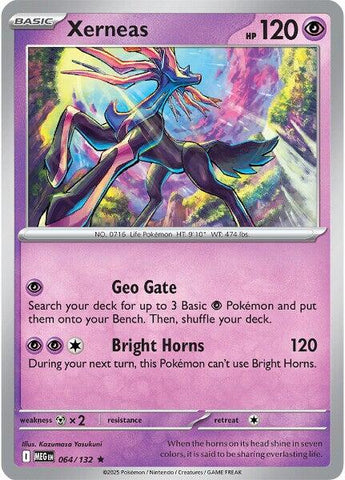 Xerneas (064/132) [Mega Evolution: Base Set] - The Mythic Store | 24h Order Processing