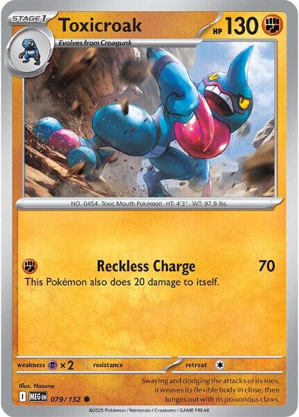 Toxicroak (079/132) [Mega Evolution: Base Set] - The Mythic Store | 24h Order Processing