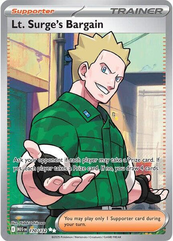 Lt. Surge's Bargain (170/132) [Mega Evolution: Base Set] - The Mythic Store | 24h Order Processing