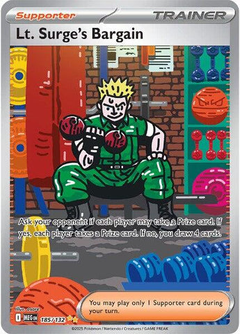 Lt. Surge's Bargain (185/132) [Mega Evolutions: Base Set] - The Mythic Store | 24h Order Processing