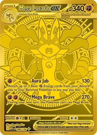 Mega Lucario ex (188/132) [Mega Evolution: Base Set] - The Mythic Store | 24h Order Processing