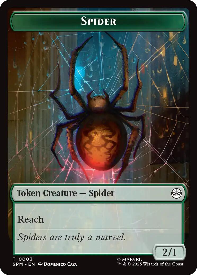 Spider // Illusion Villain Double-Sided Token [Marvel's Spider-Man Tokens] - The Mythic Store | 24h Order Processing