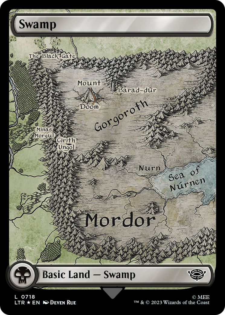 Swamp (0718) (Surge Foil) [The Lord of the Rings: Tales of Middle-Earth] - The Mythic Store | 24h Order Processing