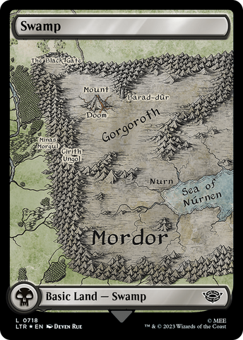 Swamp (0718) (Surge Foil) [The Lord of the Rings: Tales of Middle-Earth] - The Mythic Store | 24h Order Processing