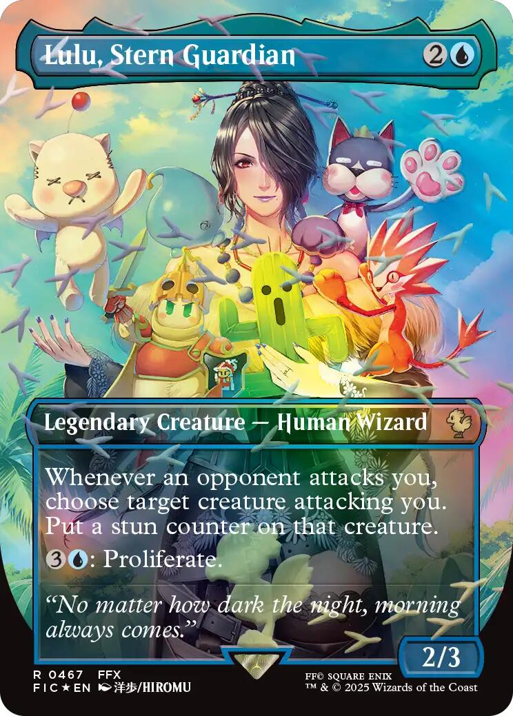 Lulu, Stern Guardian (Borderless) (Chocobo Track Foil) [FINAL FANTASY Commander] - The Mythic Store | 24h Order Processing