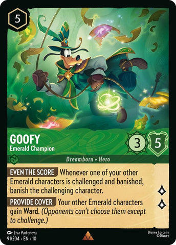 Goofy - Emerald Champion (91/204) [Whispers in the Well] - The Mythic Store | 24h Order Processing