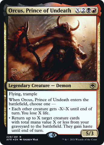 Orcus, Prince of Undeath [Dungeons & Dragons: Adventures in the Forgotten Realms Prerelease Promos] - The Mythic Store | 24h Order Processing