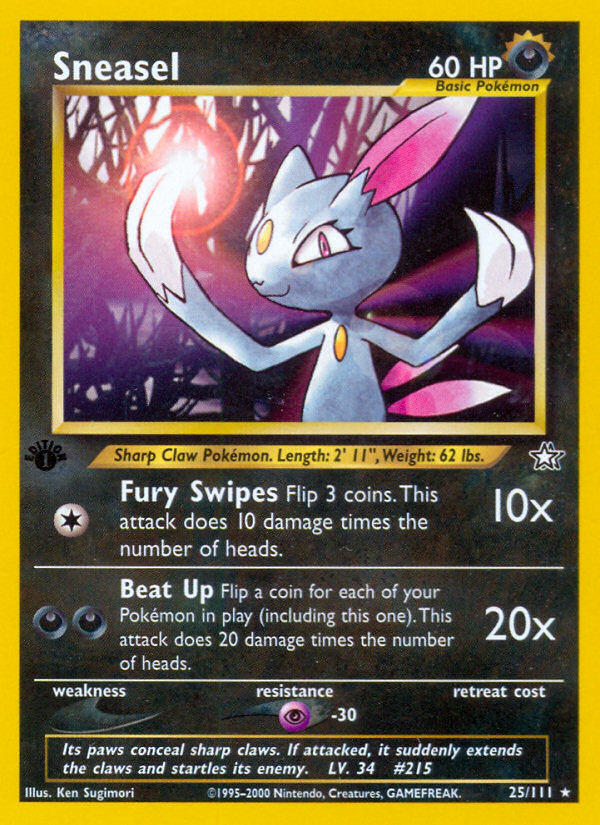 Sneasel (25/111) [Neo Genesis 1st Edition] - The Mythic Store | 24h Order Processing