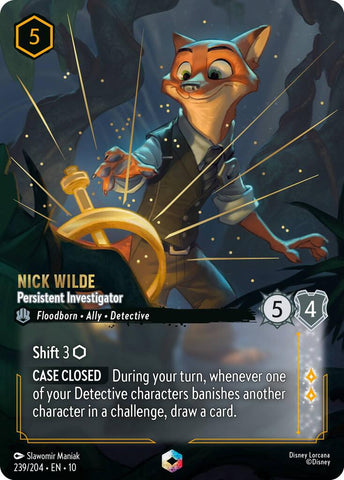 Nick Wilde - Persistent Investigator (Enchanted) (239/204) [Whispers in the Well] - The Mythic Store | 24h Order Processing