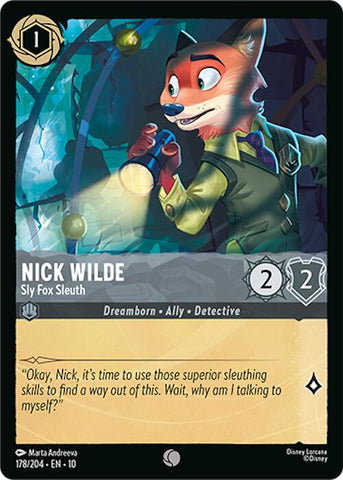 Nick Wilde - Sly Fox Sleuth (178/204) [Whispers in the Well] - The Mythic Store | 24h Order Processing