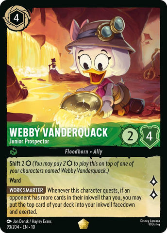 Webby Vanderquack - Junior Prospector (93/204) [Whispers in the Well] - The Mythic Store | 24h Order Processing