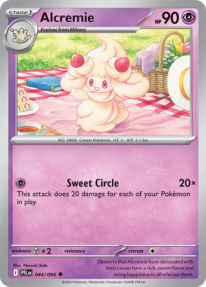 Alcremie (044/094) (Reverse Holo) [Mega Evolution: Phantasmal Flames] - The Mythic Store | 24h Order Processing