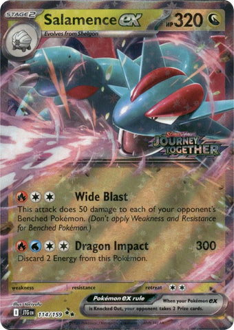 Salamence ex (114/159) (Journey Together Stamped) [Scarlet & Violet: Journey Together] - The Mythic Store | 24h Order Processing
