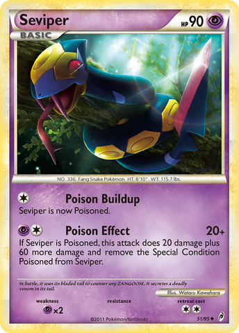 Seviper (51/95) [HeartGold & SoulSilver: Call of Legends] - The Mythic Store | 24h Order Processing