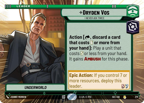 Dryden Vos - I Never Ask Twice (Hyperspace) (271) (271) [Secrets of Power] - The Mythic Store | 24h Order Processing