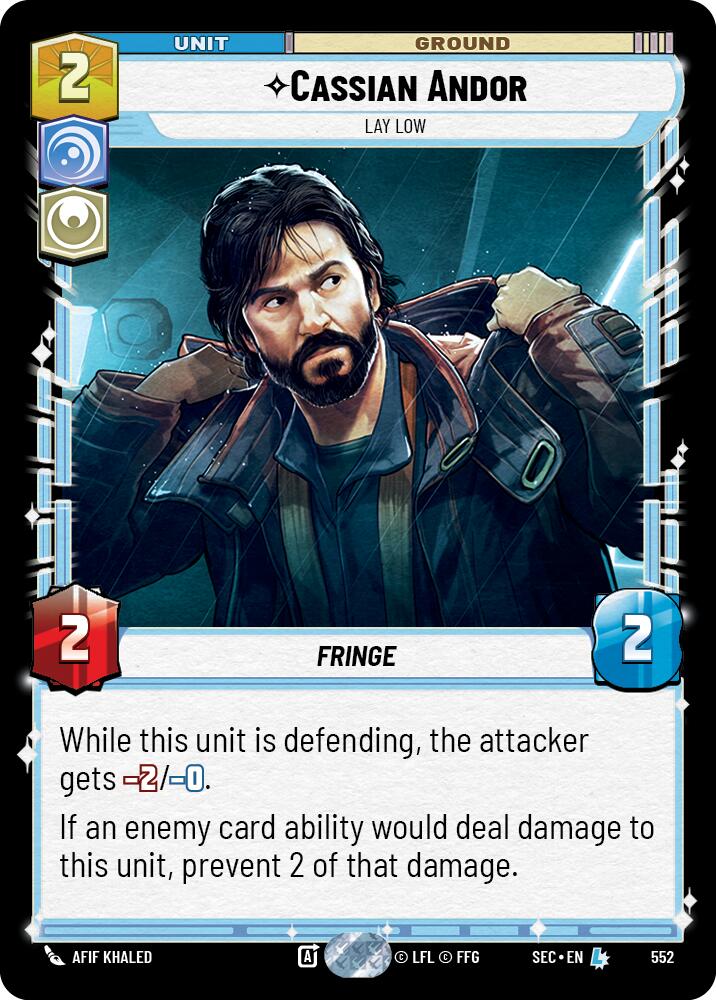 Cassian Andor (552) - Lay Low (Foil) (552) [Secrets of Power] - The Mythic Store | 24h Order Processing
