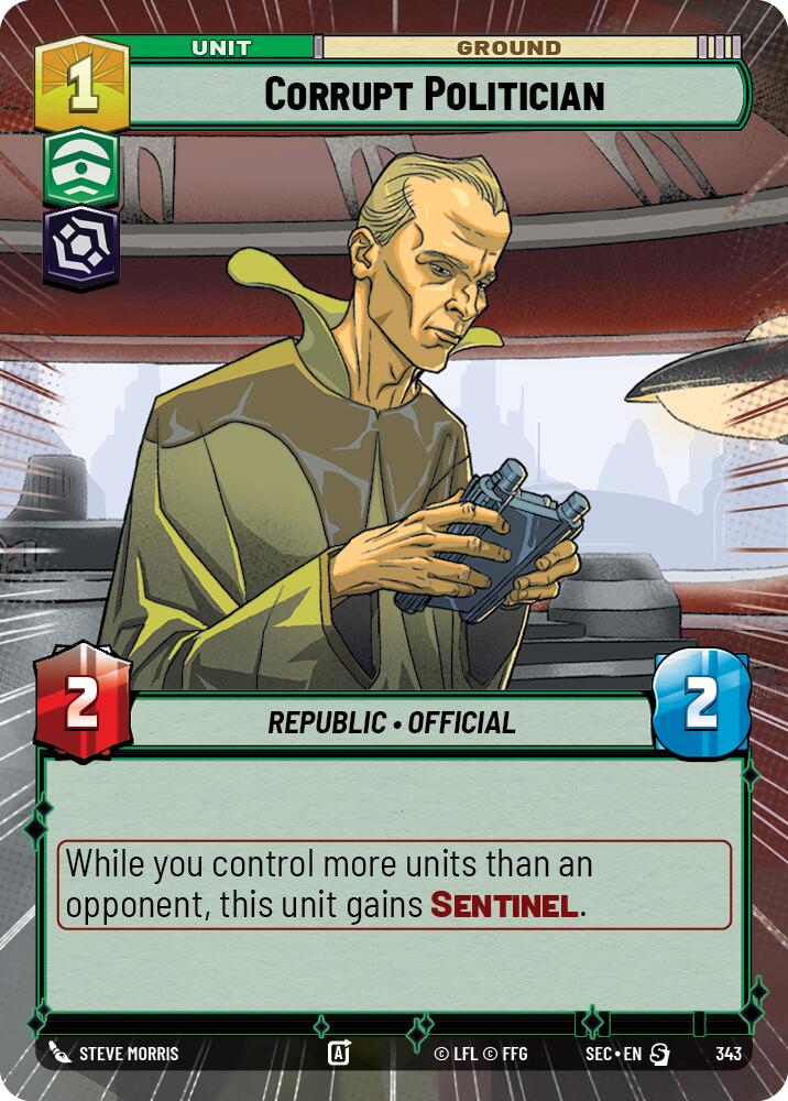 Corrupt Politician (343) (Hyperspace) (343) [Secrets of Power] - The Mythic Store | 24h Order Processing