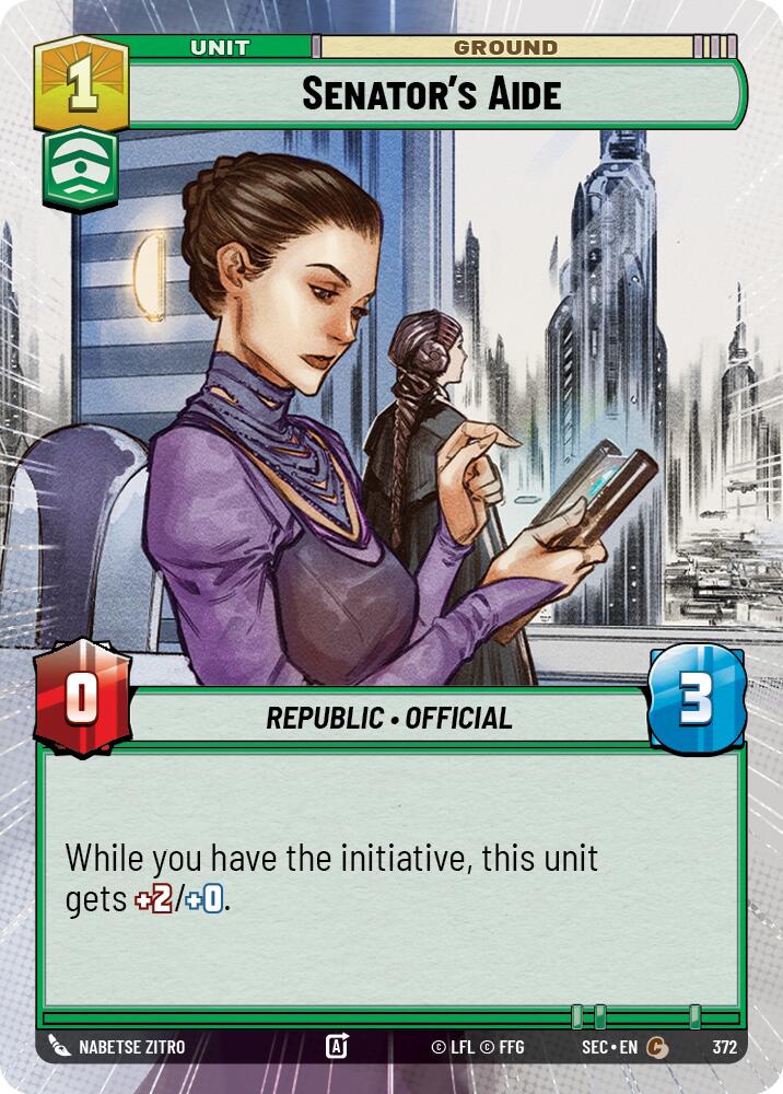 Senator's Aide (372) (Hyperspace) (372) [Secrets of Power] - The Mythic Store | 24h Order Processing