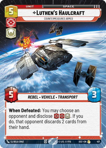 Luthen's Haulcraft - Countermeasures Armed (Hyperspace) (417) (417) [Secrets of Power] - The Mythic Store | 24h Order Processing