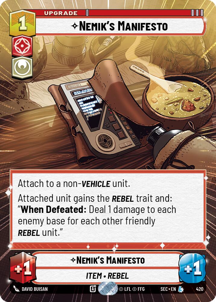 Nemik's Manifesto (420) (Hyperspace) (420) [Secrets of Power] - The Mythic Store | 24h Order Processing