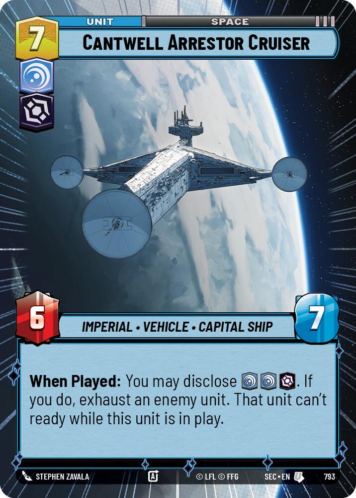 Cantwell Arrestor Cruiser (793) (Hyperspace Foil) (793) [Secrets of Power] - The Mythic Store | 24h Order Processing