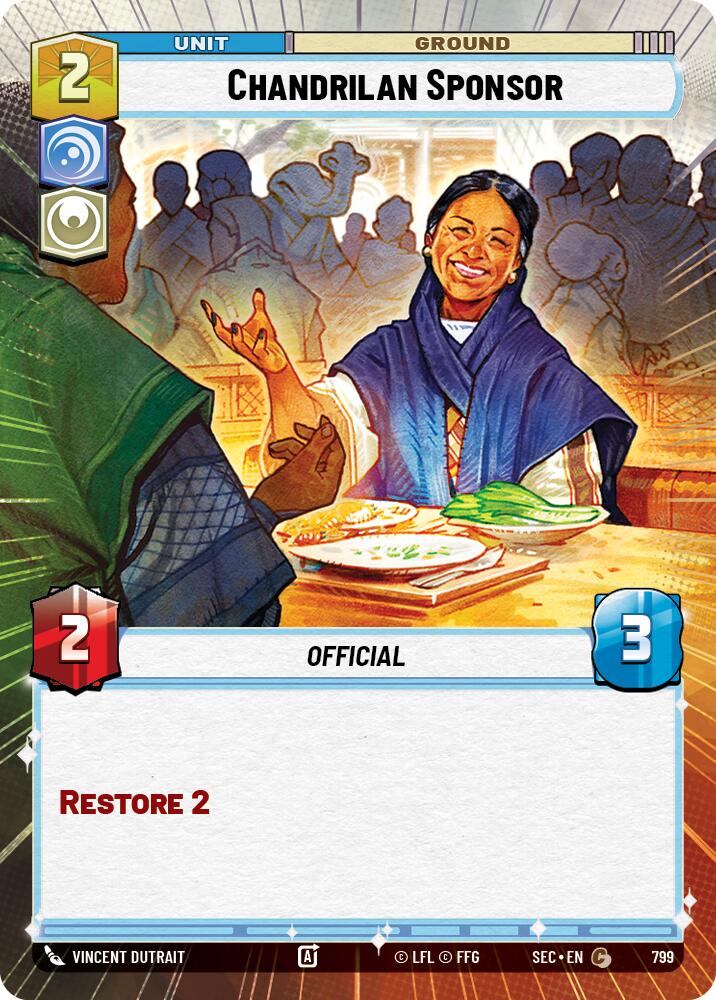Chandrilan Sponsor (799) (Hyperspace Foil) (799) [Secrets of Power] - The Mythic Store | 24h Order Processing