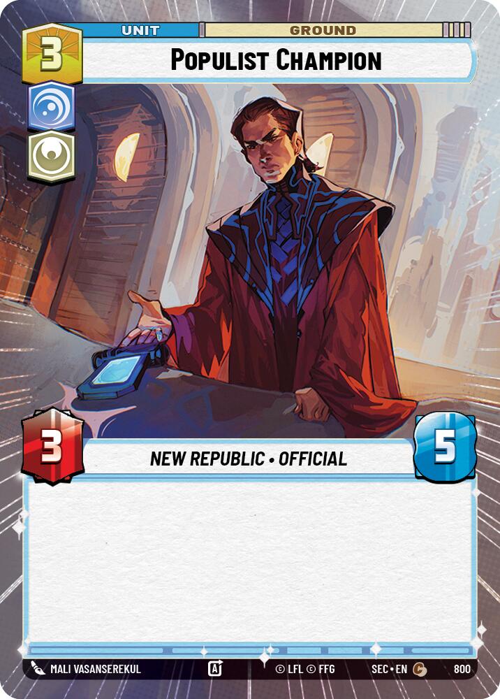 Populist Champion (800) (Hyperspace Foil) (800) [Secrets of Power] - The Mythic Store | 24h Order Processing