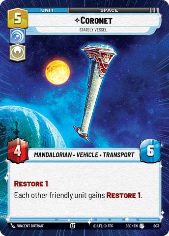 Coronet - Stately Vessel (Hyperspace Foil) (803) (803) [Secrets of Power] - The Mythic Store | 24h Order Processing