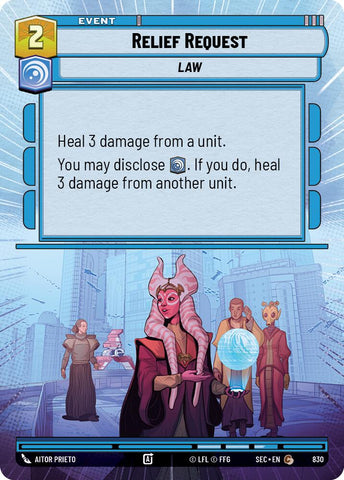 Relief Request (830) (Hyperspace Foil) (830) [Secrets of Power] - The Mythic Store | 24h Order Processing
